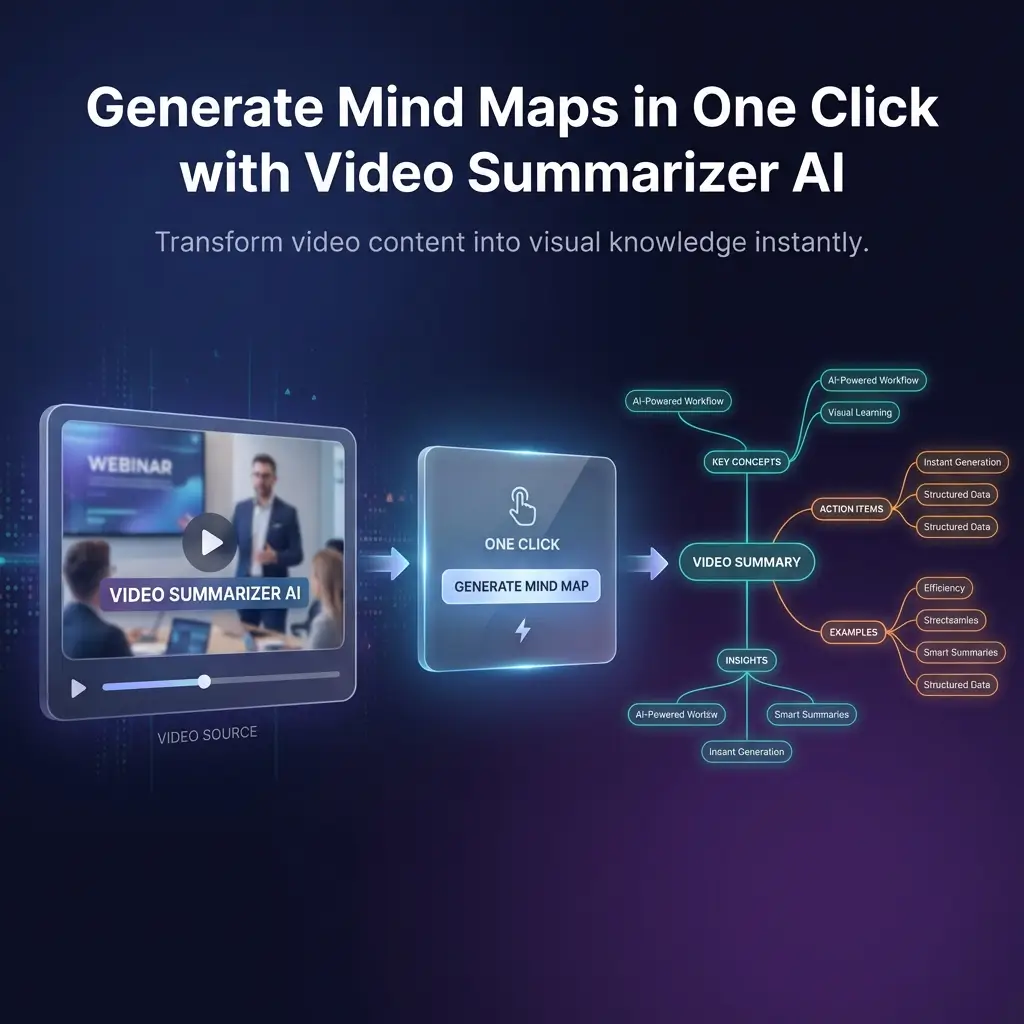 Generate Mind Maps in One Click with Video Summarizer AI