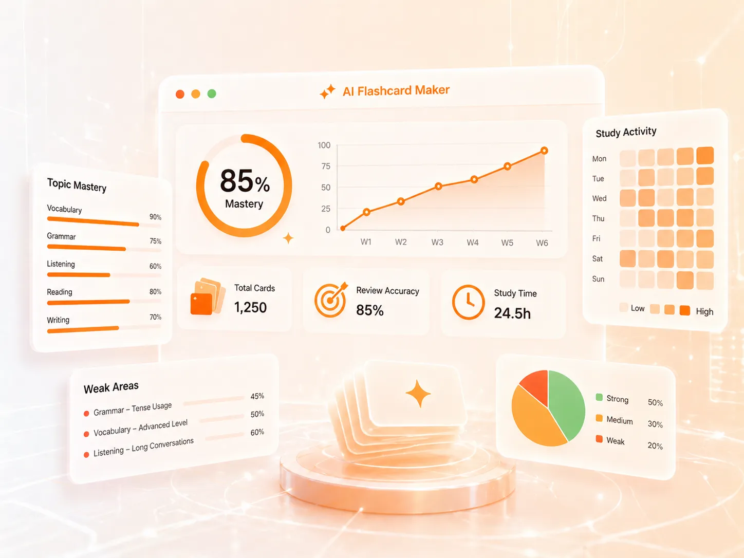 Get Your Study Insights from Flashcards and Track Your Mastery