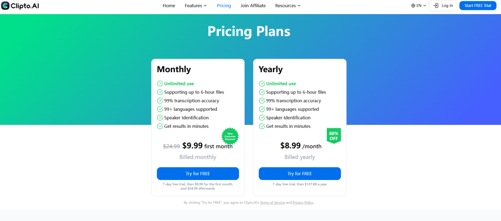 Clipto AI vs Saveto AI: Pricing Comparison