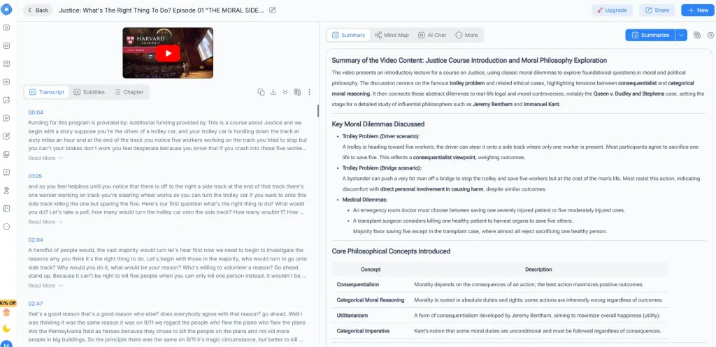 Comprehensive Transcription and Summarization