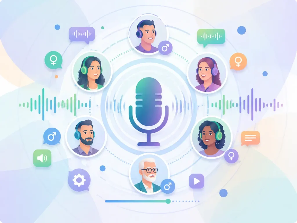 Choose from a Variety of Realistic Voices for Podcast