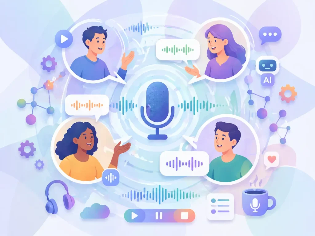 Easily Create Multi-Character Conversational Podcasts with Realistic Voices
