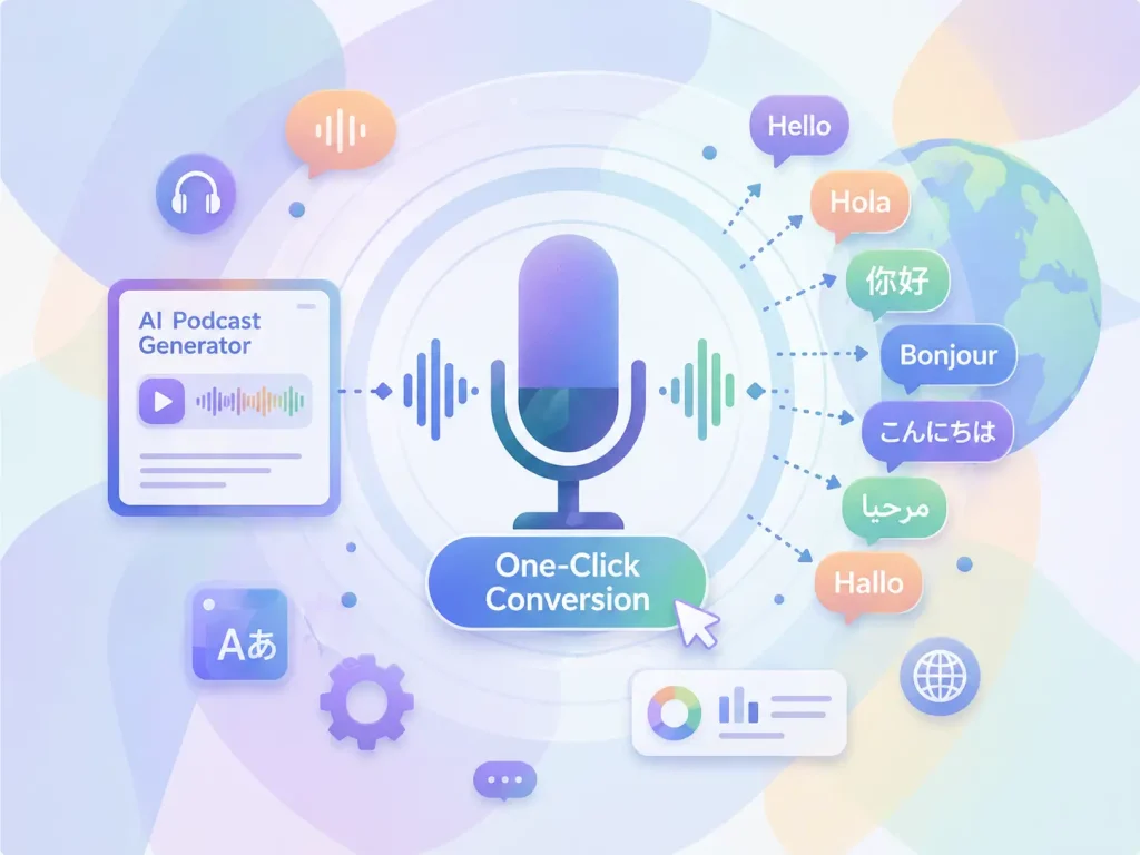 AI Podcast Generator Supports One-Click Multi-Language Conversion