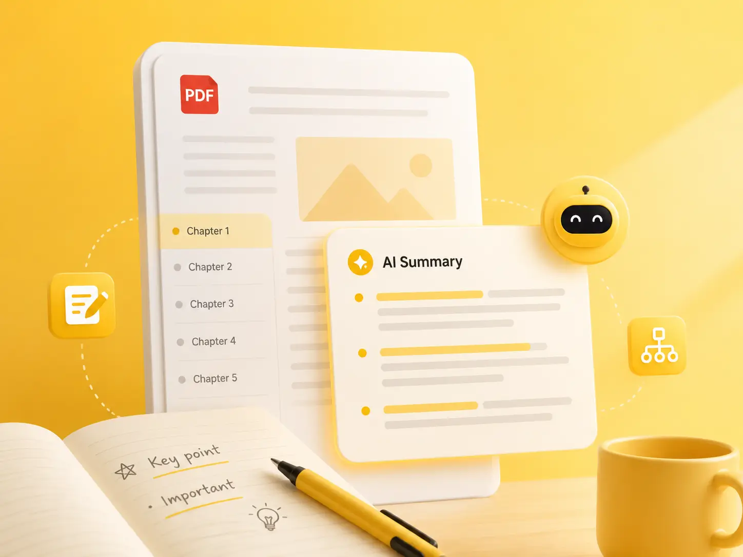Quickly Take Notes And Chapters with AI PDF Reader
