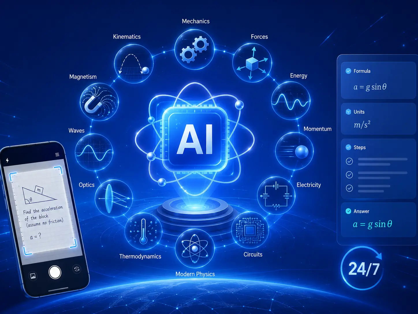 Physics AI Solver: Covering All Core Physics Topics