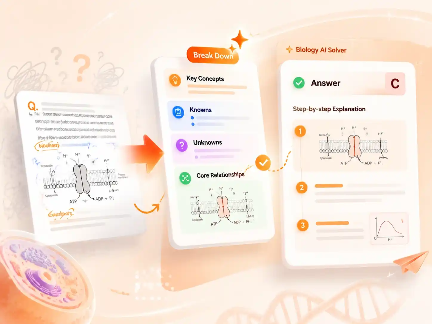 Break Down Complex Biology Questions into Easy-to-Understand Structures