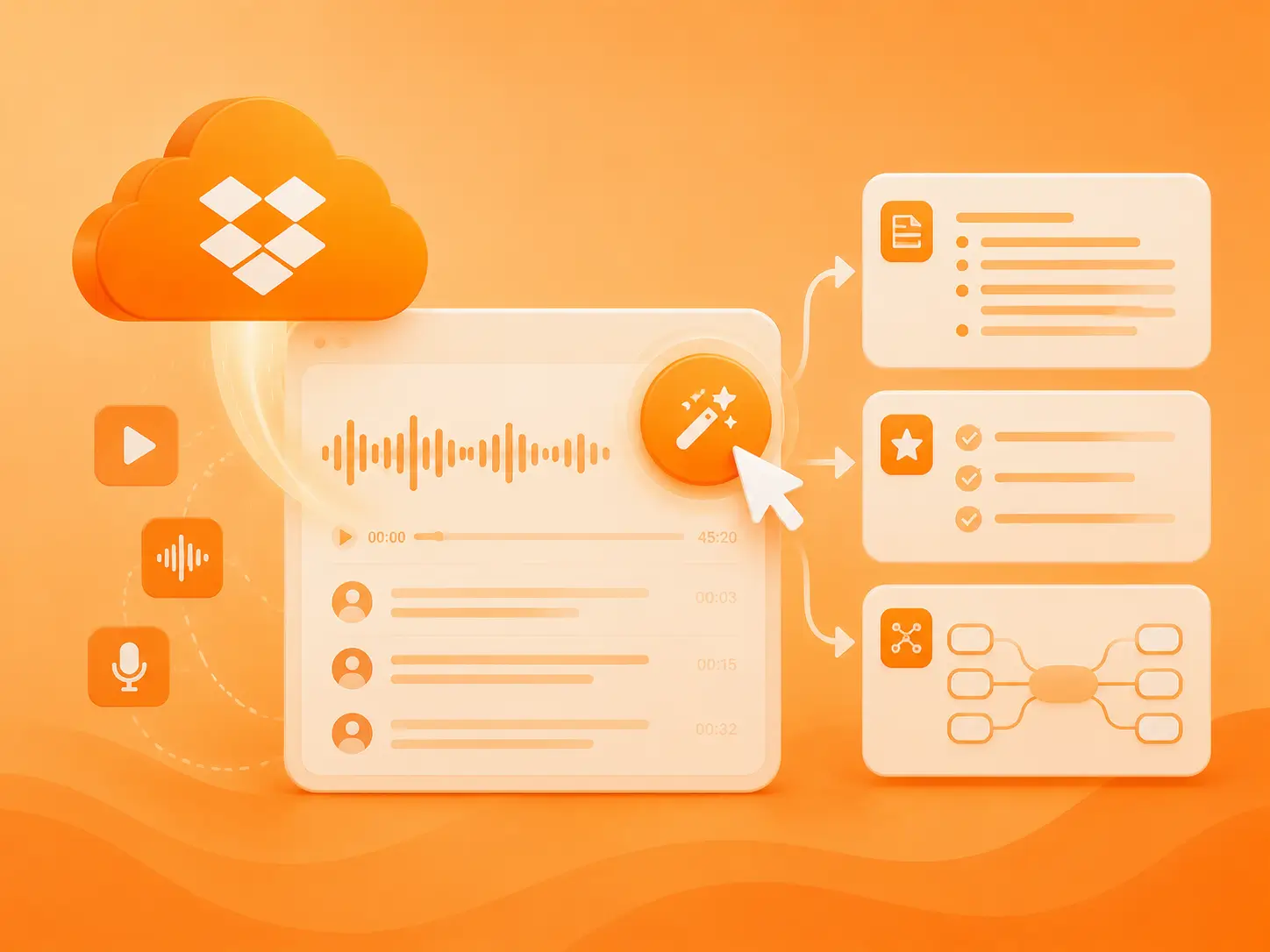 One-Click AI Summary & Mind Map with the Dropbox Transcription Tool